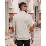Men's Casual Corduroy Sweatshirt Long Sleeve Thermal Stand Collar Button Pullover Sweatshirts