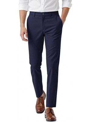 Mens Dress Pants Slim Fit Stretch Slacks for Men Business Casual Formal Pants